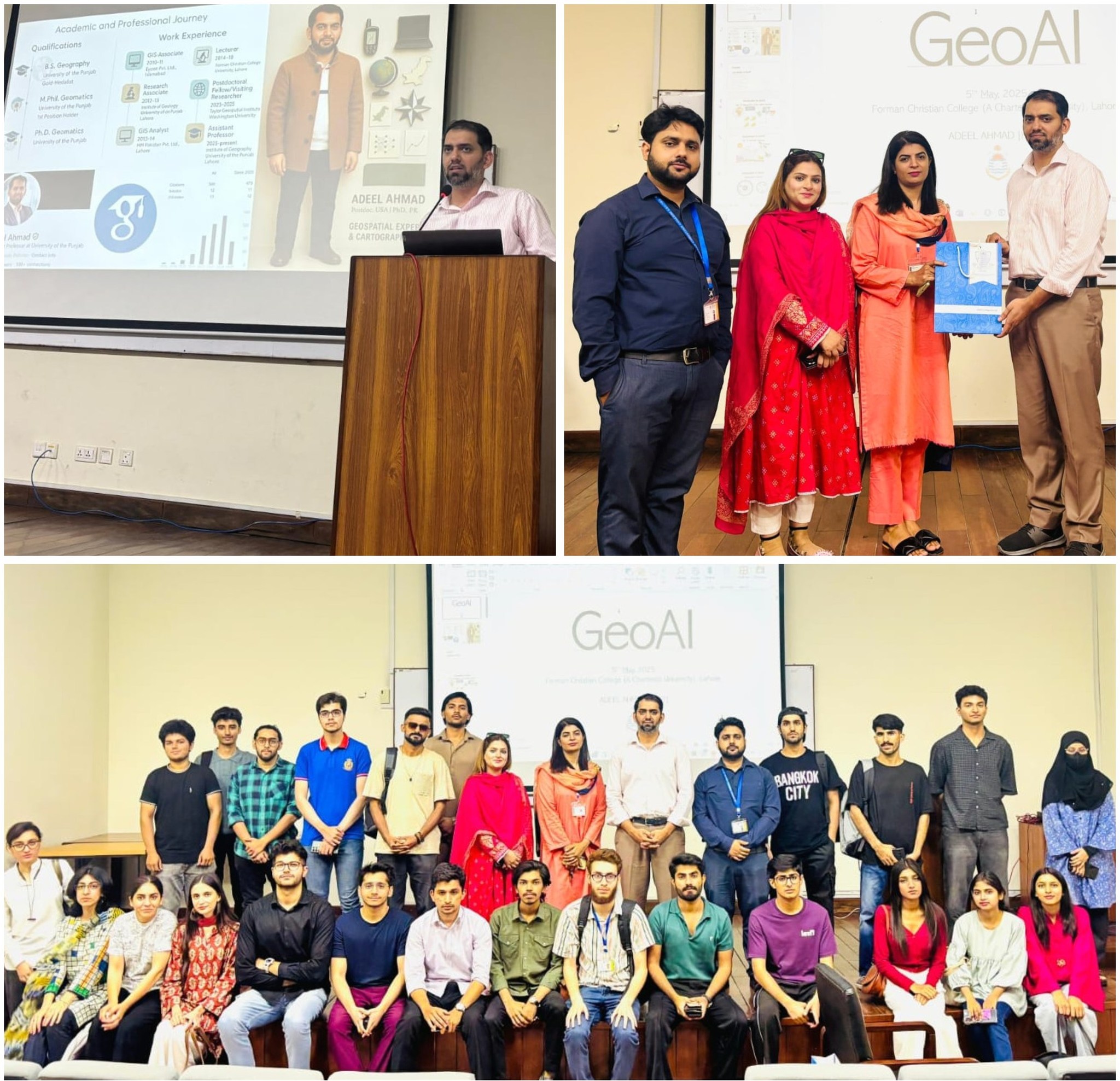 Adeel Ahmad delivering a talk